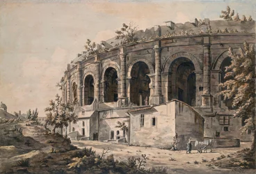 Amfiteatern i Nîmes, södra Frankrike