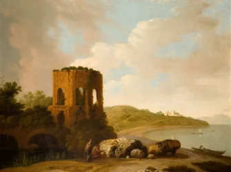 Venustemplet, Bay of Baiae, 1800.