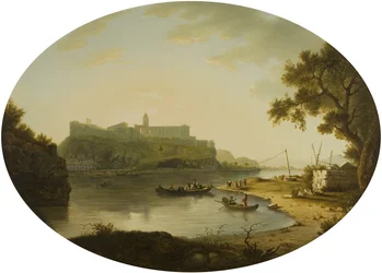 Utsikt över Villeneuve-les-Avignon, ca 1770 (olja på duk)