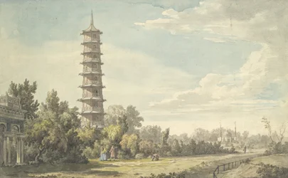 Utsikt över vildmarken i Kew, 1763.