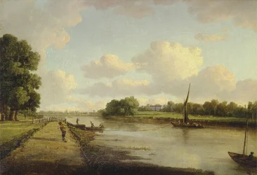Utsikt över Themsen vid Richmond (?), ca 1776 (olja på duk)