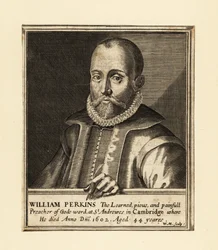 Porträtt av William Perkins, engelsk präst och Cambridge-teolog