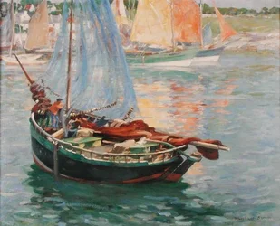 Concarneau, Drying the Nets, ca 1920 (olja på duk)