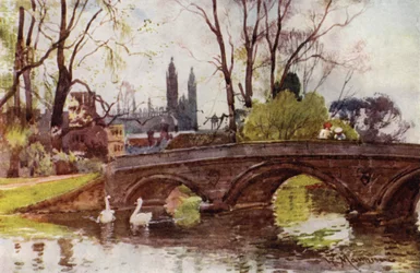 Trinity Bridge, Kings College Chapel i fjärran