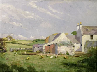 An Anglesey Farm (olja på duk)