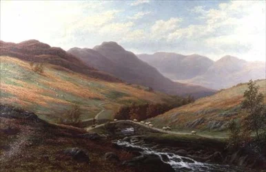 Elter Water och Langdale Pikes, Westmorland