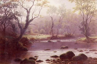 On the Wharfe (akvarell på papper)