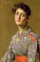 Flicka i japansk kostym, ca 1888 (olja på duk)