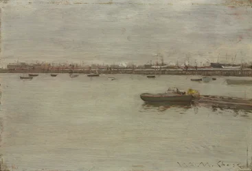 Grey Day on the Bay, ca 1886 (olja på trä)