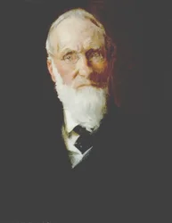 Porträtt av min far, David H. Chase (olja på duk)