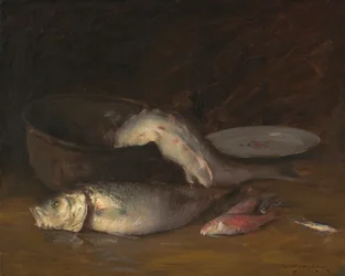 Stilleben med fisk, ca 1910 (olja på duk)