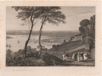 Plymouth Dock, från Mount Edgecumbe