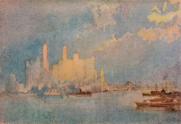 New York från sundet, c1913