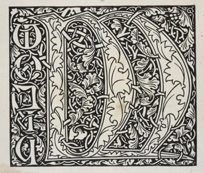 Initial, svart och vitt