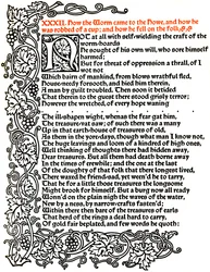 Kelmscott Press: Sida från The Tale of Beowulf Printed in the Troy Type, c.1895, 1914.