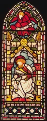 St. Matteus, ca 1870 målat glas