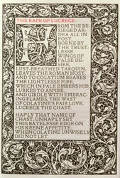 The Rape of Lucrece, från "The Poems of William Shakespeare" publicerad av Kelmscott Press