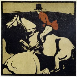 Ridning: Man on Horseback - av William Nicholson (1872-1949)