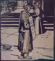 Sandwich Man från "London Types" publicerad av William Heinemann