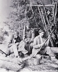 Life of the Trapper i Kanada, foto av Nottman, cirka 1890.