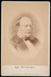 Porträtt av Carl Wilhelm Siemens 1823-1883, före 1876.