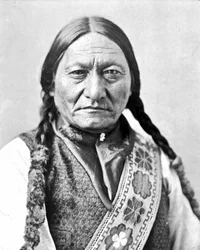 Porträtt av Sitting Bull, indiansk hövding