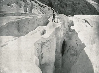 Klippiga bergen: Asulkan Glacier, Hermit Range, Kanada, 1895.