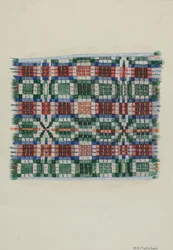 Handvävt täcke, ca. 1937.