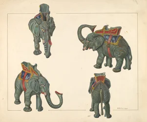 Leksaksbank: Elephant, ca. 1938.