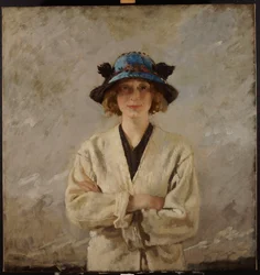 Flicka i en blå hatt, 1912