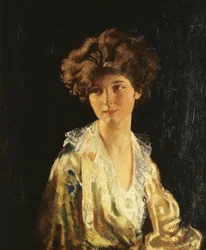 Porträtt av Lady Evelyn Herbert, halvfigur
