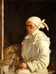 Målaren: Självporträtt med glasögon, 1907