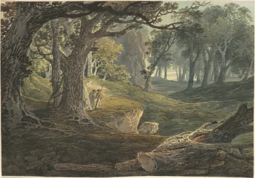 Resenärer i en Woodland Glade