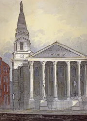 Church of St George, Hart Street, Bloomsbury, London, c1815