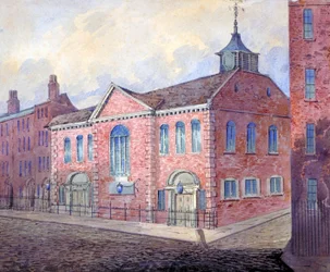 Utsikt över kyrkan St George the Martyr, Queen Square, Holborn, London, c1815