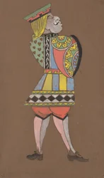 Knave of Hearts kostymdesign för Alice-in-Wonderland.