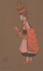 Red Queen (kostymdesign för Alice i Underlandet) 1915)