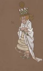 White Queen kostymdesign för Alice-in-Wonderland 1915.