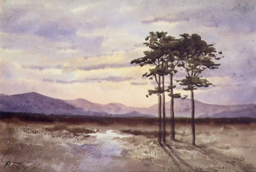 Sunset, County Sligo (akvarell på papper)