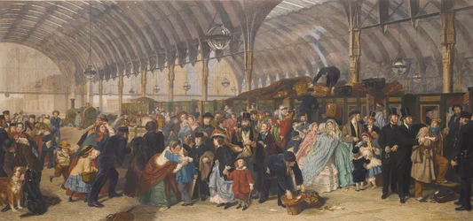 Järnvägsstationen, 1866.