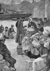 Aliens som anländer till Irongate Stairs, c1901 1901