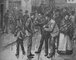 Scen under Preston Strike, c1890