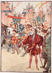 The Field of the Cloth of Gold, juni 1520, illustration från 