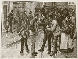 The Preston Strike, illustration från "Cassell