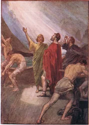 Timoleon sätter segel mot Sicilien, från Plutarch Lives utgiven av T C & E C Jack Ltd