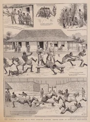 Livets humör på en västafrikansk station, blad från en officers skissbok