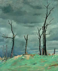 Avenue of the Château, Bourlon, Western Front (olja på duk)