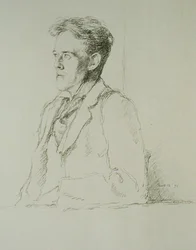 Porträtt av Hilaire Belloc (1870-1953)