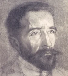 Porträtt av Joseph Conrad (1857-1924) (litho)