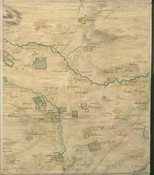 Roy Karta 19/3f: Området runt Colliston, i Forfarshire (eller Angus), från Roy Military Survey of Scotland